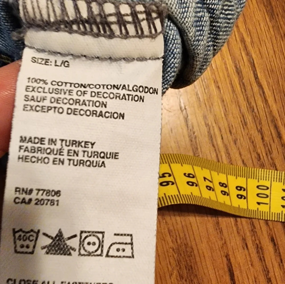 2004 Tommy Hilfiger Jean Jacket With Harley Davidson Patches Fits Medium - Picture 15 of 16